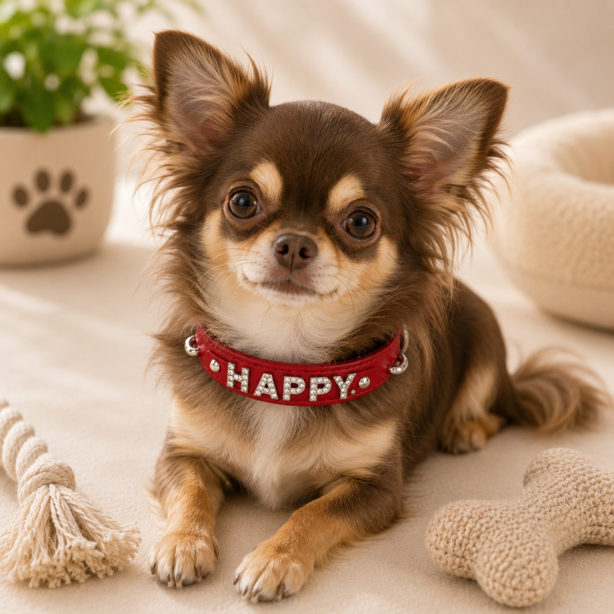 Collare Personalizzato in Ecopelle per Animali